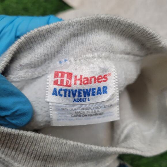 Vintage 1992 Hanes New Jersey Sweatshirt Mens Medium Oversized Cropped - Picture 6 of 6